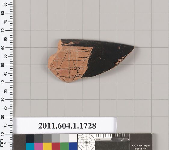 Terracotta rim fragment of a kylix (drinking cup)