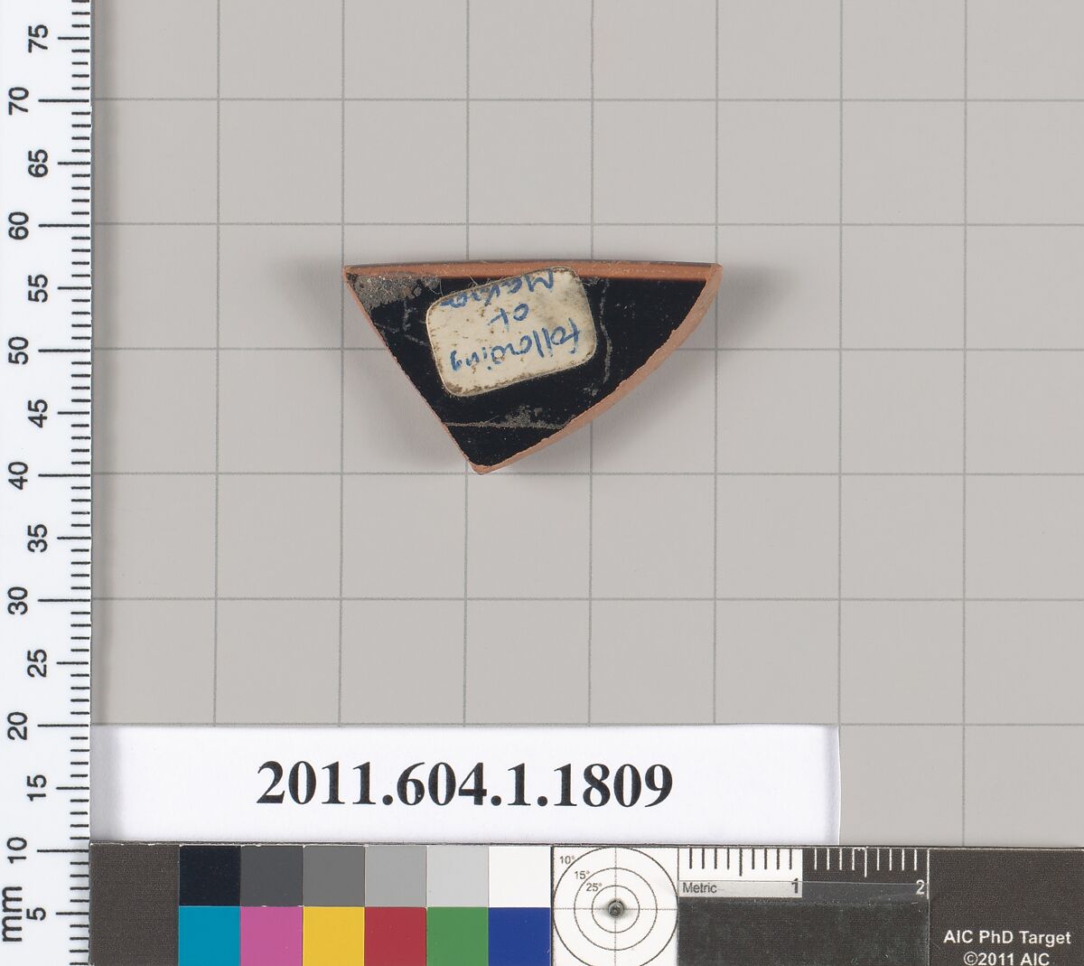 Terracotta rim fragment of a kylix (drinking cup), Attributed to the Followers of Makron [DvB], Terracotta, Greek, Attic