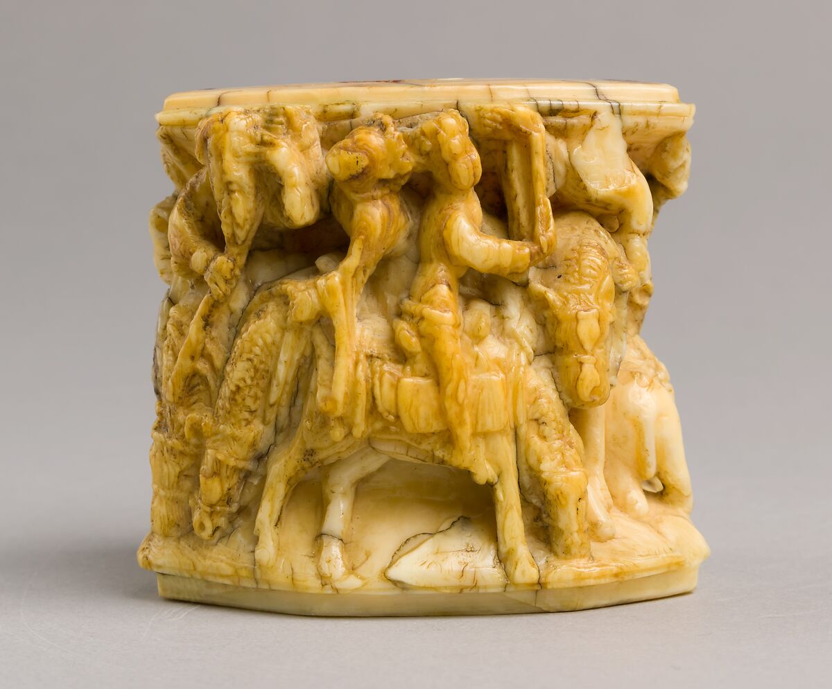 Decorative Mount, Walrus ivory (or whale tooth), German