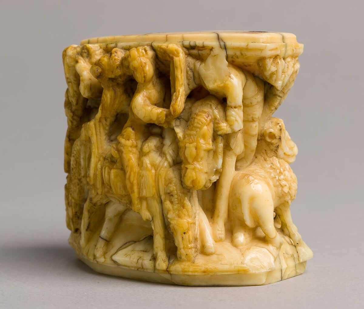 Decorative Mount, Walrus ivory (or whale tooth), German