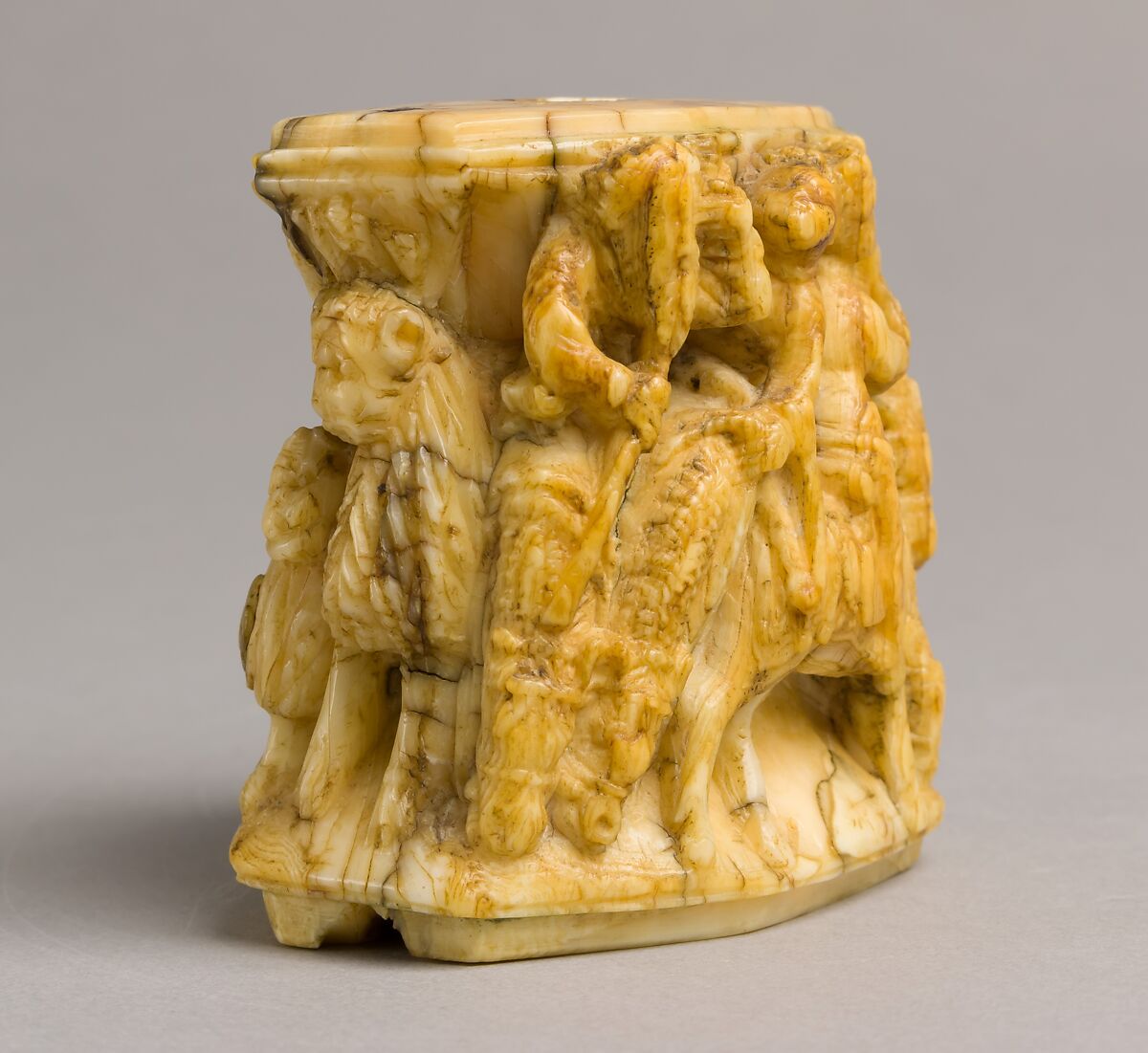 Decorative Mount, Walrus ivory (or whale tooth), German
