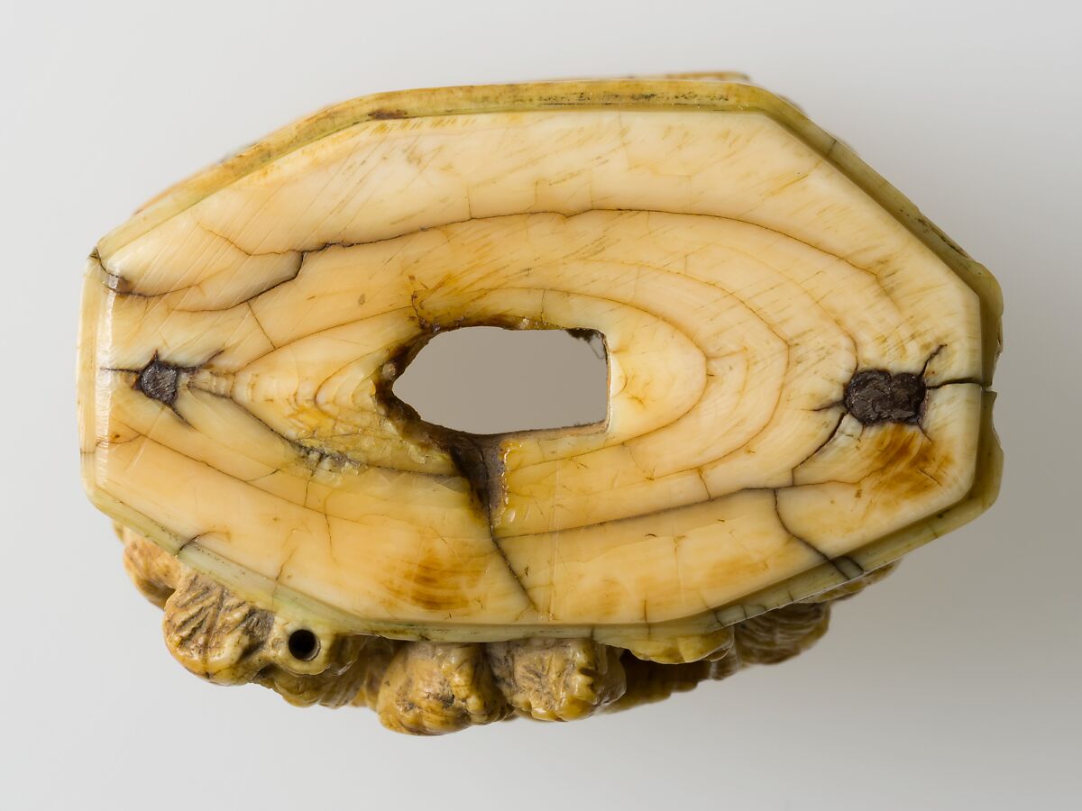 Decorative Mount, Walrus ivory (or whale tooth), German