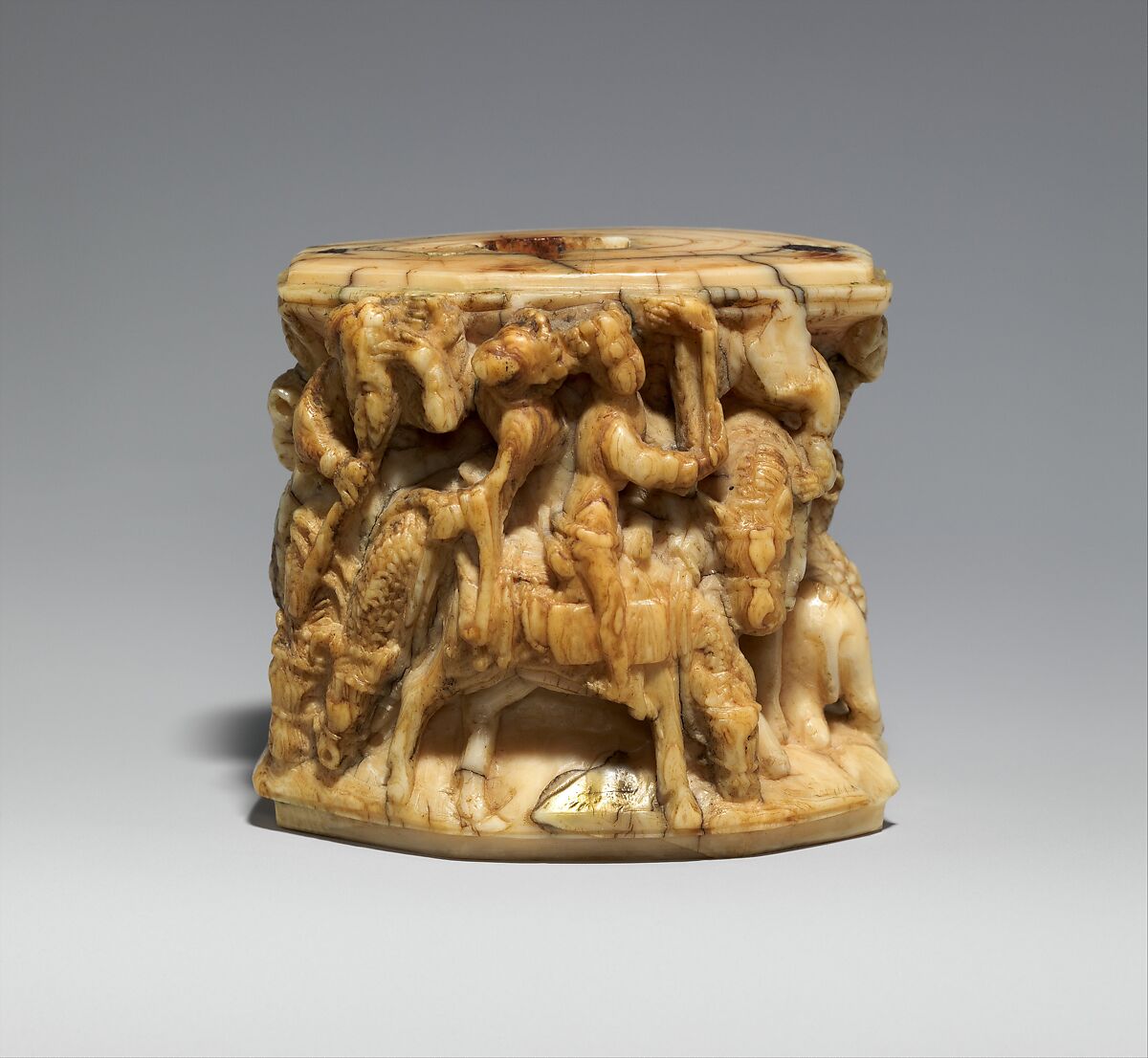 Decorative Mount, Walrus ivory (or whale tooth), German 