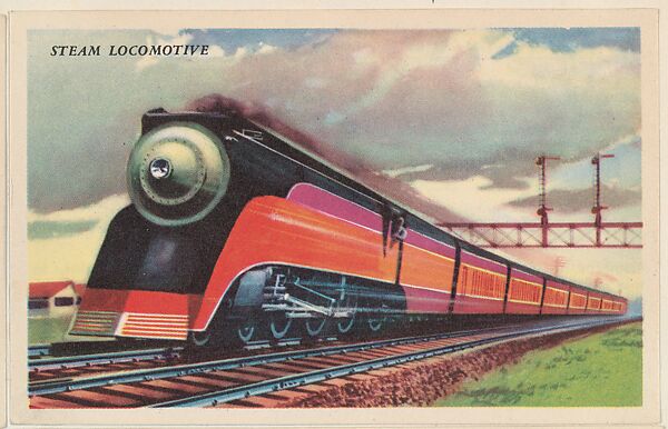 Steam Locomotive, bakery card from the Speed Pictures series (D39-8), issued by Bell Bakeries, Inc., Issued by Bell Bakeries, Inc., Commercial color lithograph 