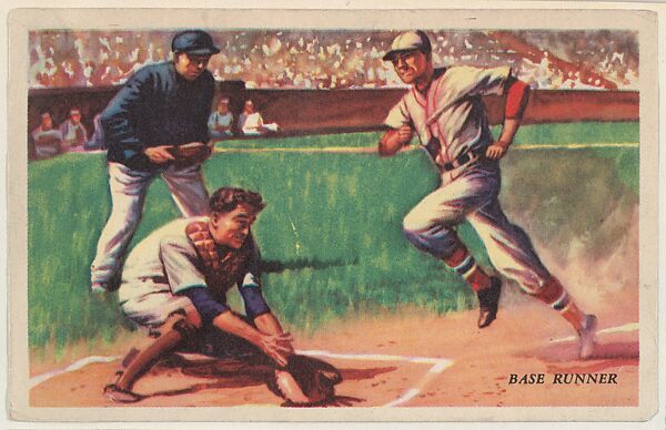 Base Runner, bakery card from the Speed Pictures series (D39-8), issued by Bell Bakeries, Inc., Issued by Bell Bakeries, Inc., Commercial color lithograph 