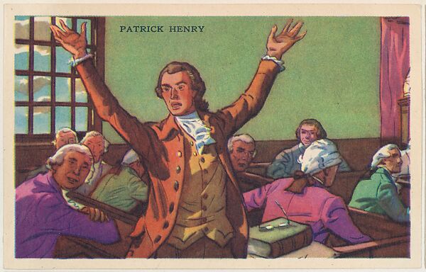 Patrick Henry, bakery card from the Frontiers of Freedom series (D39-4), issued by the Gordon Bread Company, Issued by Gordon Bread Company, Commercial color lithograph 
