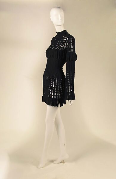 Dress, Azzedine Alaïa (French (born Tunisia), Tunis 1935–2017 Paris), wool, nylon, elastane, metal, French