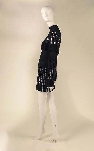 Dress, Azzedine Alaïa (French (born Tunisia), Tunis 1935–2017 Paris), wool, nylon, elastane, metal, French