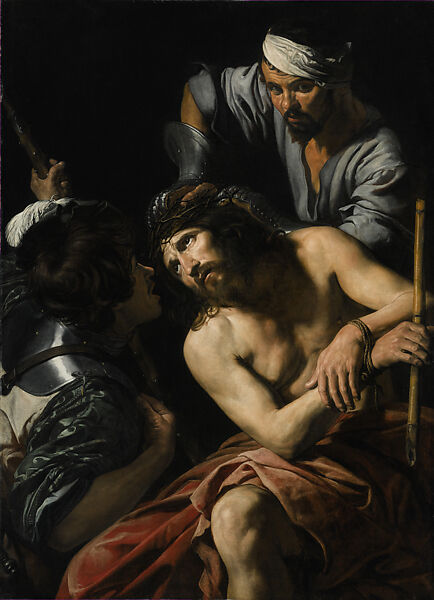 Crowning with Thorns, Valentin de Boulogne (French, Coulommiers-en-Brie 1591–1632 Rome), Oil on canvas 