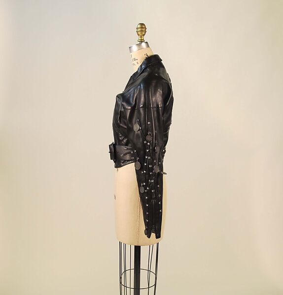 Ensemble, Claude Montana (French, 1949–2024), leather, metal, synthetic (acetate), French
