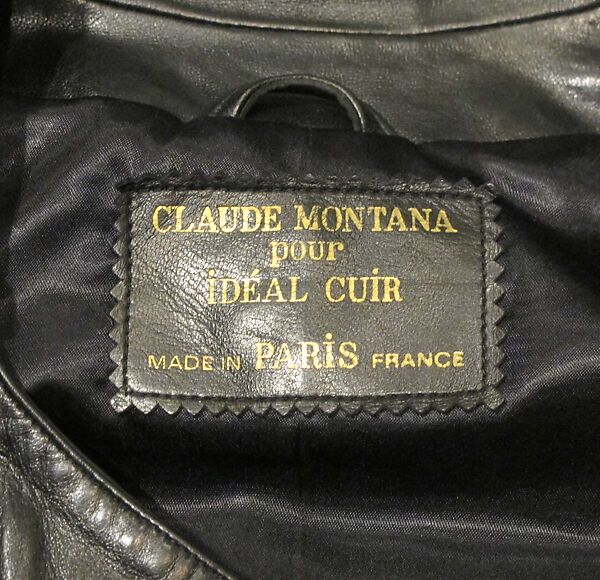 Ensemble, Claude Montana (French, 1949–2024), leather, metal, synthetic (acetate), French