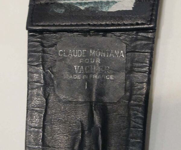 Ensemble, Claude Montana (French, 1949–2024), leather, metal, synthetic (acetate), French