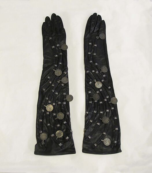 Ensemble, Claude Montana (French, 1949–2024), leather, metal, synthetic (acetate), French