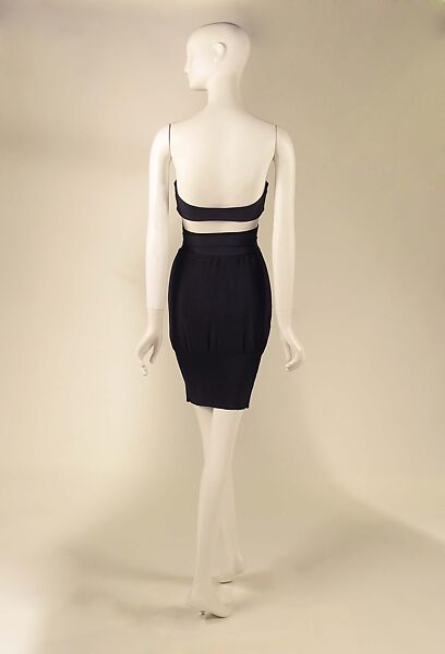 Ensemble, Azzedine Alaïa (French (born Tunisia), Tunis 1935–2017 Paris), viscose, elastane, polyester, metal, French