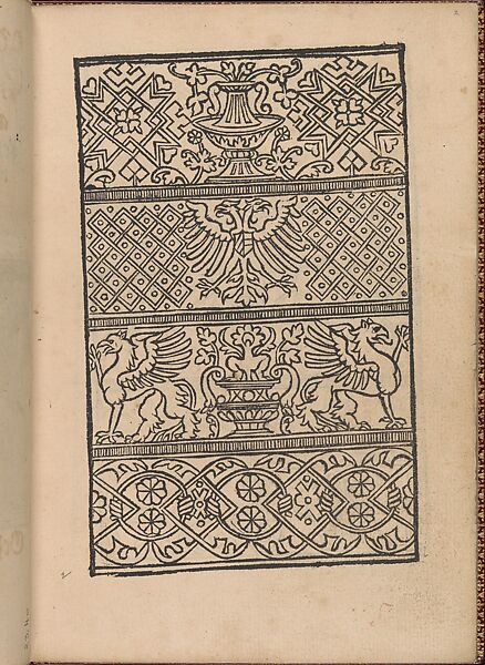 Modelbuch new, aller Art, Nehens und Stickens (page 2r), Hermann Gülfferich (1542–1554)  , Frankfurt am Main, Woodcut 