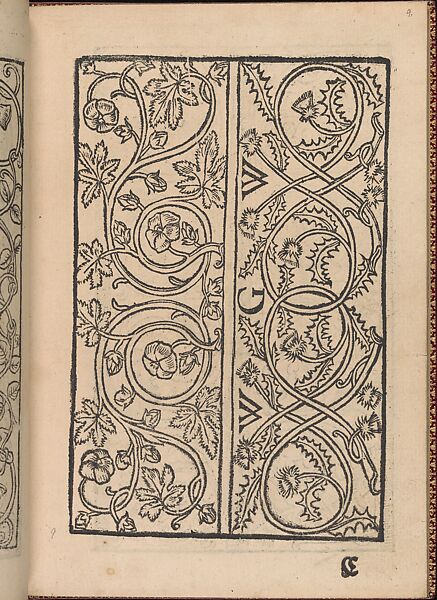 Modelbuch new, aller Art, Nehens und Stickens (page 9r), Hermann Gülfferich (1542–1554)  , Frankfurt am Main, Woodcut 