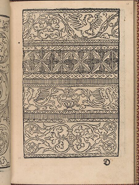 Modelbuch new, aller Art, Nehens und Stickens (page 13r), Hermann Gülfferich (1542–1554)  , Frankfurt am Main, Woodcut 
