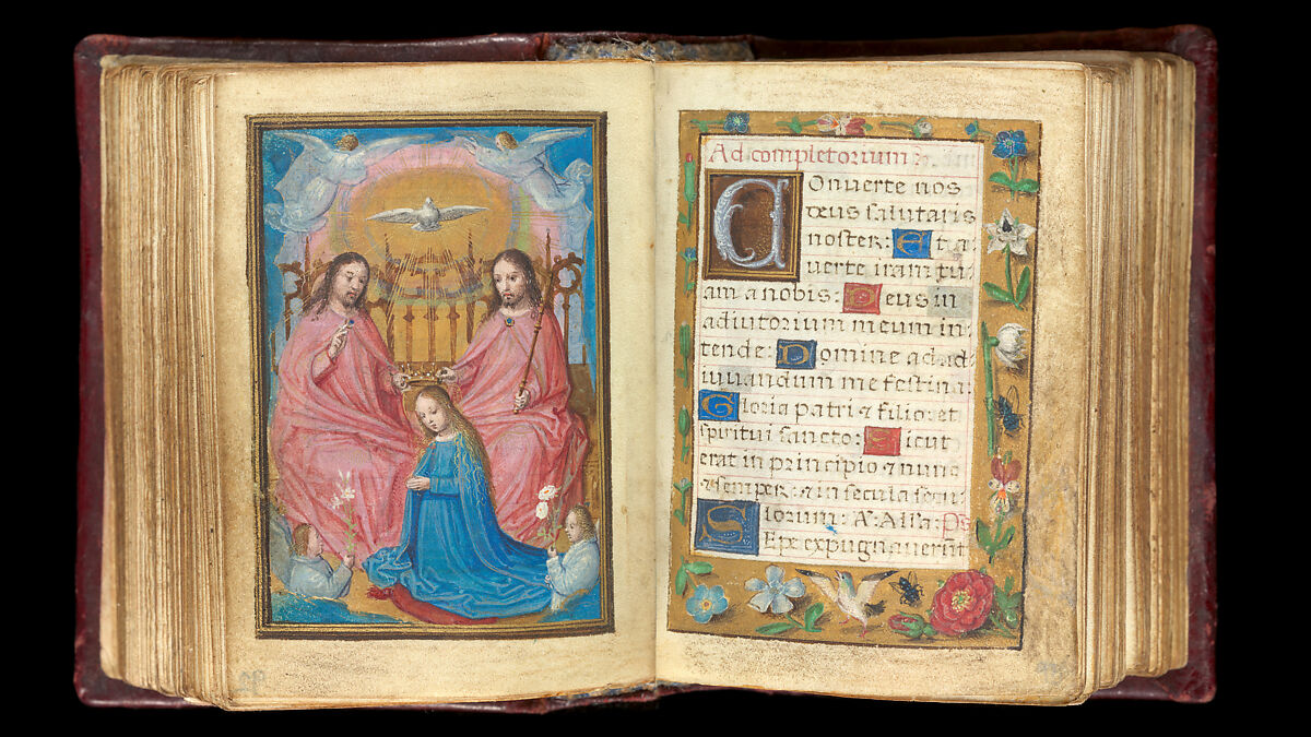 Book of Hours, Simon Bening (Netherlandish, Ghent (?) 1483/84–1561 Bruges), Tempera, gold, and ink on parchment; modern red leather binding, Netherlandish