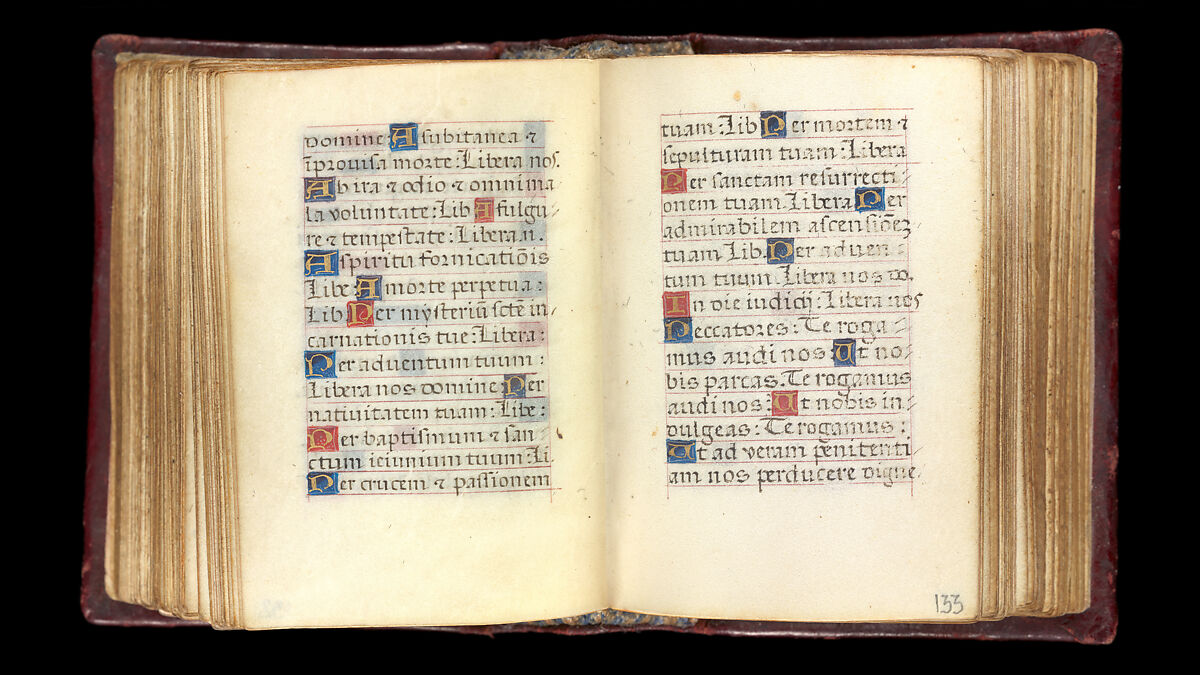 Book of Hours, Simon Bening (Netherlandish, Ghent (?) 1483/84–1561 Bruges), Tempera, gold, and ink on parchment; modern red leather binding, Netherlandish
