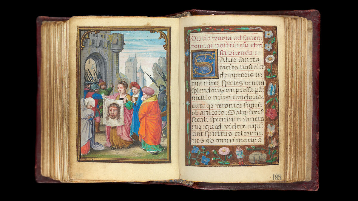 Book of Hours, Simon Bening (Netherlandish, Ghent (?) 1483/84–1561 Bruges), Tempera, gold, and ink on parchment; modern red leather binding, Netherlandish