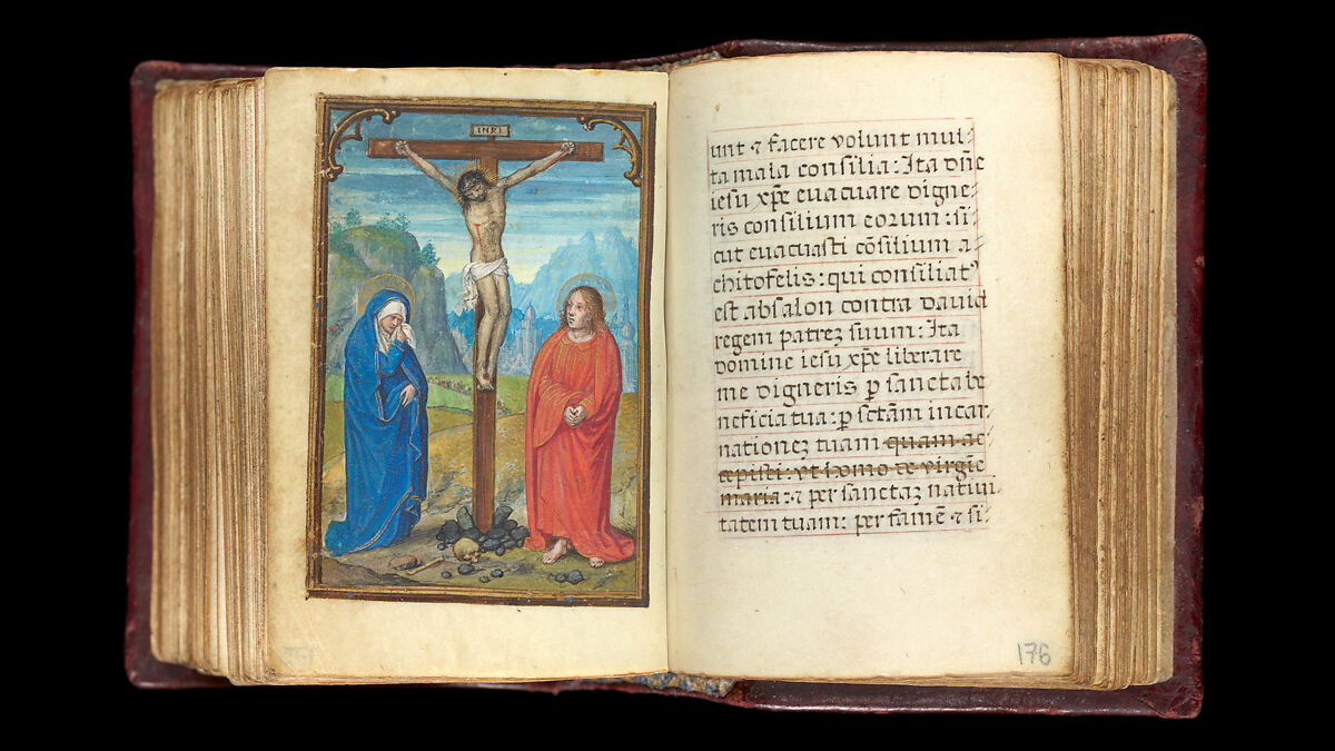 Book of Hours, Simon Bening (Netherlandish, Ghent (?) 1483/84–1561 Bruges), Tempera, gold, and ink on parchment; modern red leather binding, Netherlandish