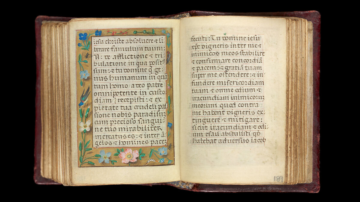 Book of Hours, Simon Bening (Netherlandish, Ghent (?) 1483/84–1561 Bruges), Tempera, gold, and ink on parchment; modern red leather binding, Netherlandish