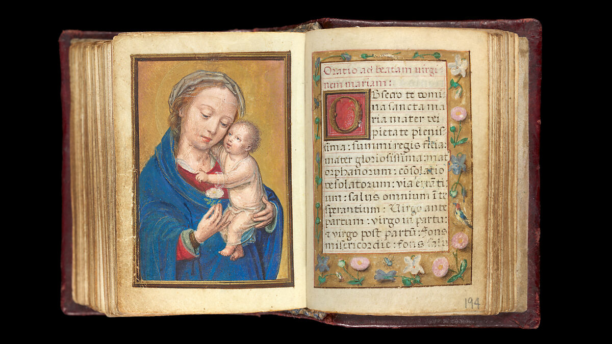 Book of Hours, Simon Bening (Netherlandish, Ghent (?) 1483/84–1561 Bruges), Tempera, gold, and ink on parchment; modern red leather binding, Netherlandish