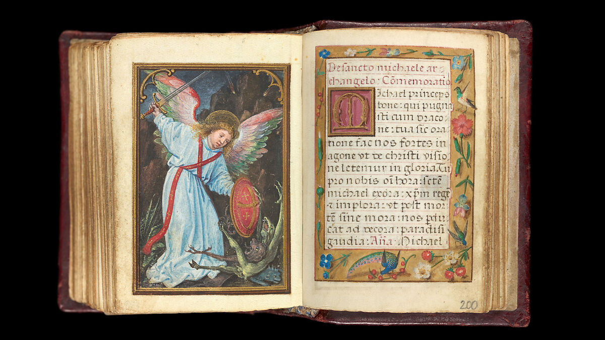 Book of Hours, Simon Bening (Netherlandish, Ghent (?) 1483/84–1561 Bruges), Tempera, gold, and ink on parchment; modern red leather binding, Netherlandish