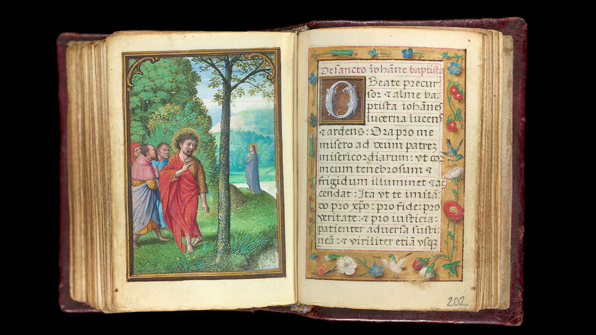 Book of Hours, Simon Bening (Netherlandish, Ghent (?) 1483/84–1561 Bruges), Tempera, gold, and ink on parchment; modern red leather binding, Netherlandish
