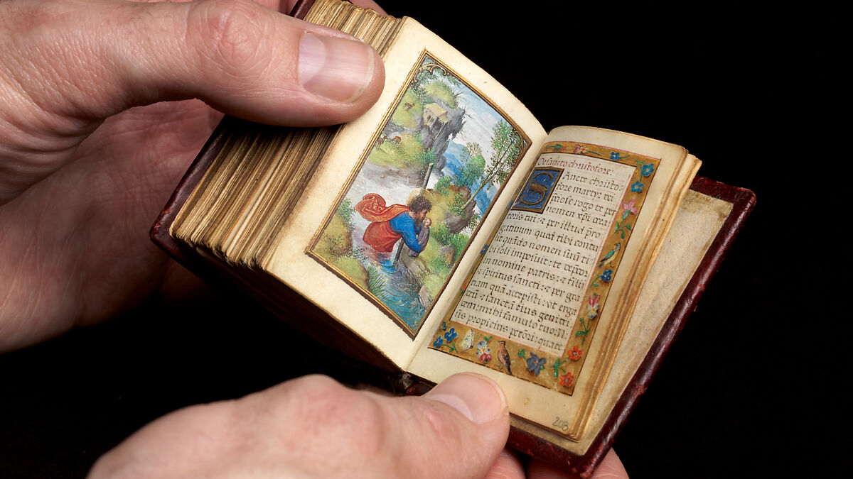 Book of Hours, Simon Bening (Netherlandish, Ghent (?) 1483/84–1561 Bruges), Tempera, gold, and ink on parchment; modern red leather binding, Netherlandish
