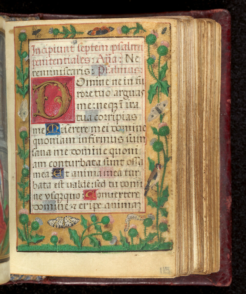 Book of Hours, Simon Bening (Netherlandish, Ghent (?) 1483/84–1561 Bruges), Tempera, gold, and ink on parchment; modern red leather binding, Netherlandish