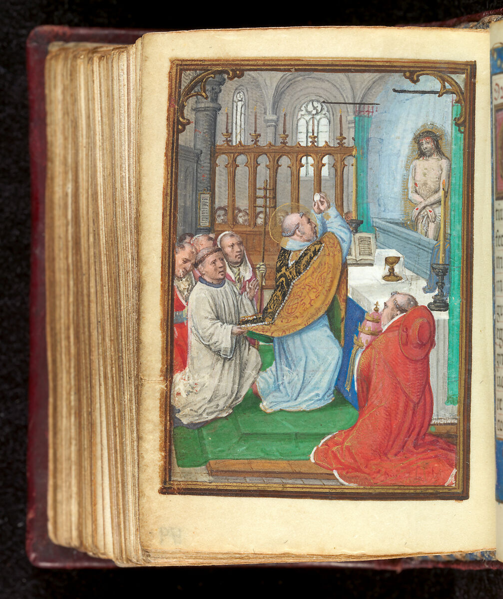 Book of Hours, Simon Bening (Netherlandish, Ghent (?) 1483/84–1561 Bruges), Tempera, gold, and ink on parchment; modern red leather binding, Netherlandish