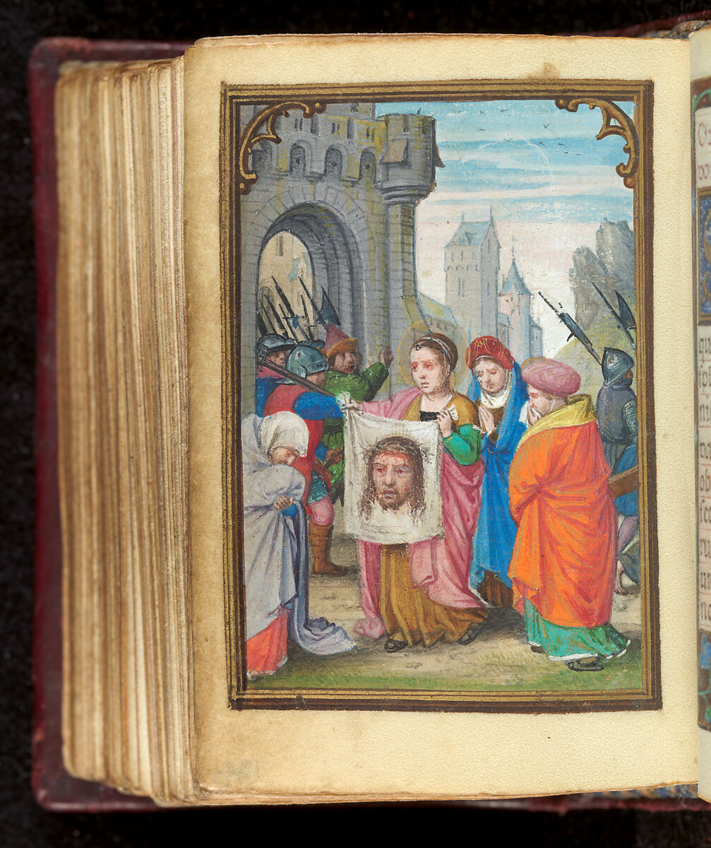 Book of Hours, Simon Bening (Netherlandish, Ghent (?) 1483/84–1561 Bruges), Tempera, gold, and ink on parchment; modern red leather binding, Netherlandish
