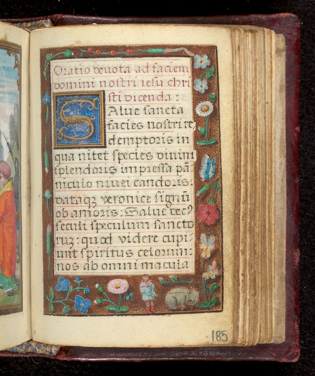 Book of Hours, Simon Bening (Netherlandish, Ghent (?) 1483/84–1561 Bruges), Tempera, gold, and ink on parchment; modern red leather binding, Netherlandish