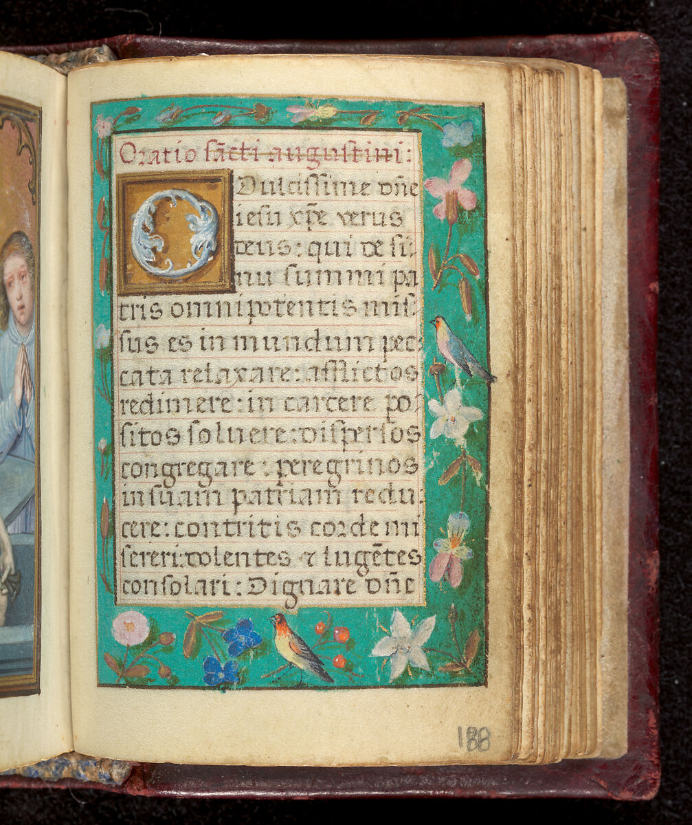 Book of Hours, Simon Bening (Netherlandish, Ghent (?) 1483/84–1561 Bruges), Tempera, gold, and ink on parchment; modern red leather binding, Netherlandish