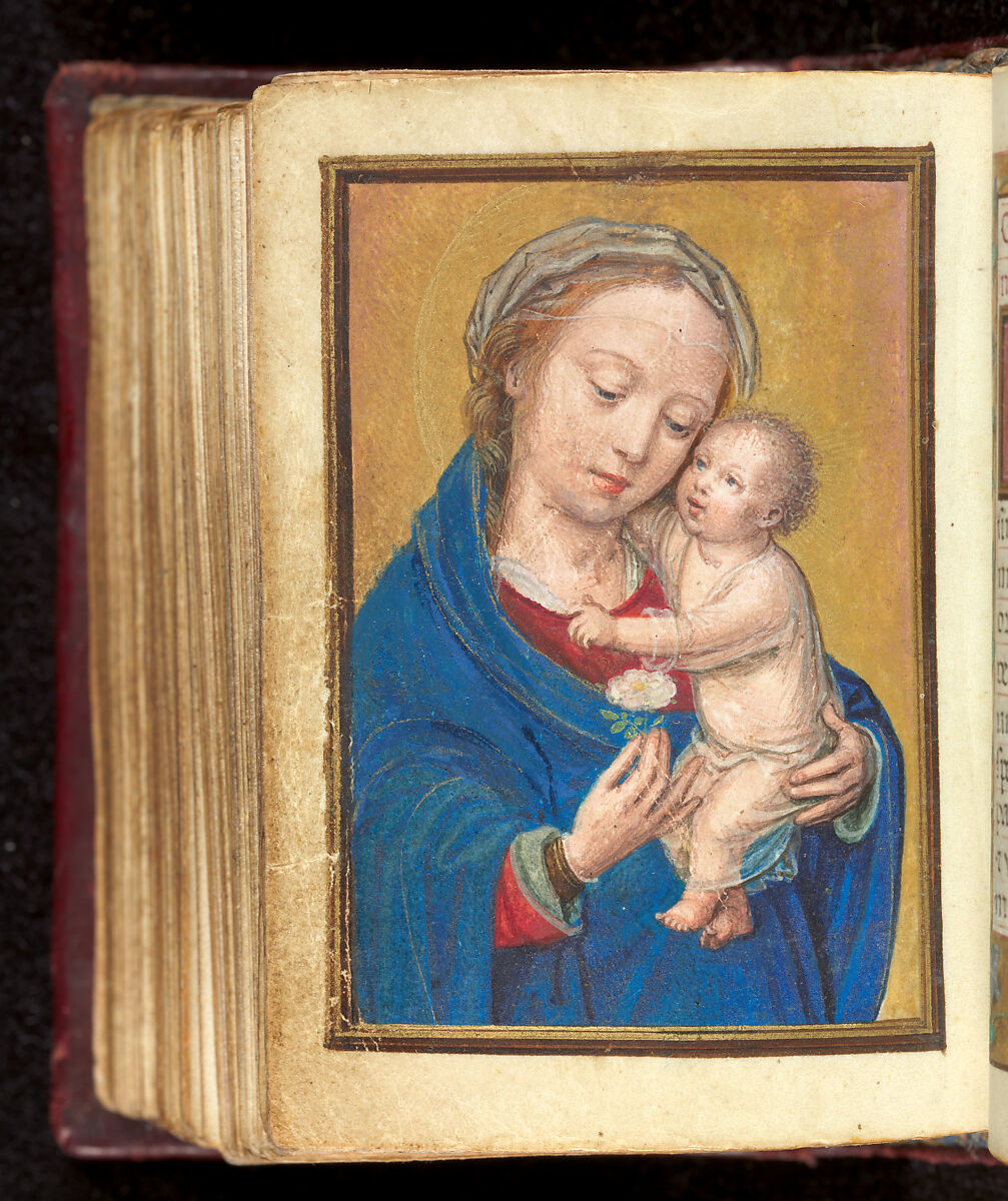 Book of Hours, Simon Bening (Netherlandish, Ghent (?) 1483/84–1561 Bruges), Tempera, gold, and ink on parchment; modern red leather binding, Netherlandish
