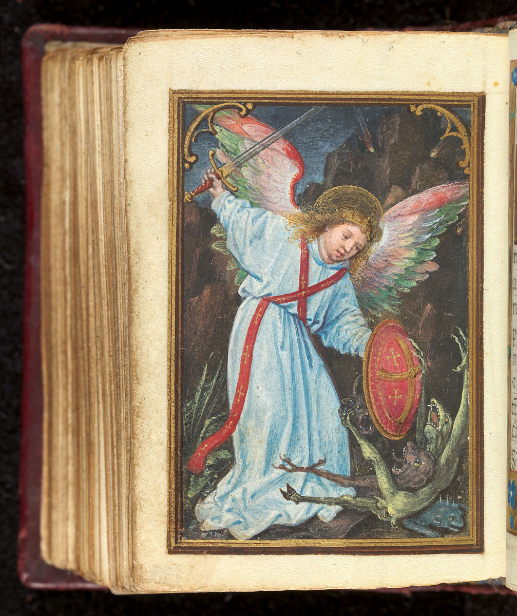 Book of Hours, Simon Bening (Netherlandish, Ghent (?) 1483/84–1561 Bruges), Tempera, gold, and ink on parchment; modern red leather binding, Netherlandish