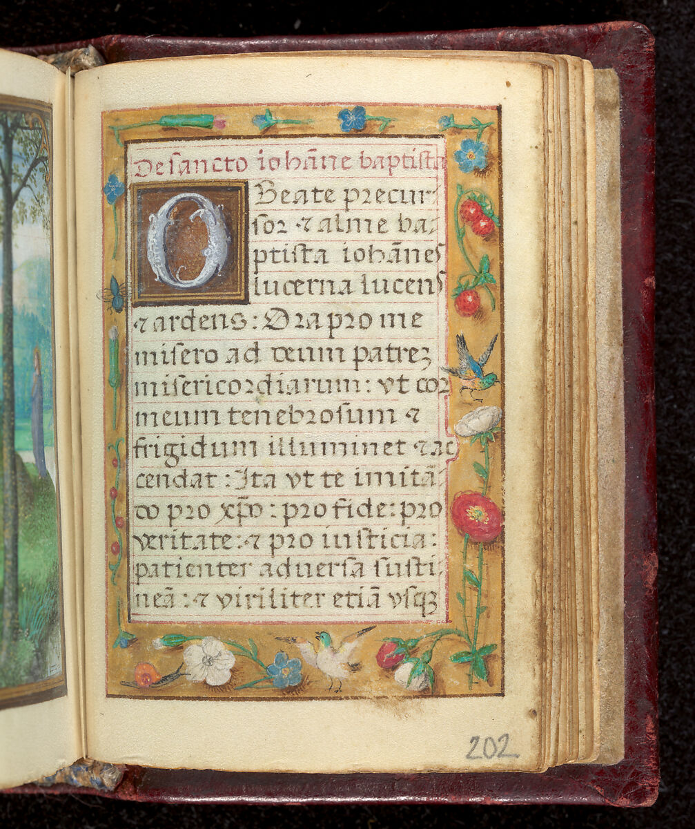 Book of Hours, Simon Bening (Netherlandish, Ghent (?) 1483/84–1561 Bruges), Tempera, gold, and ink on parchment; modern red leather binding, Netherlandish