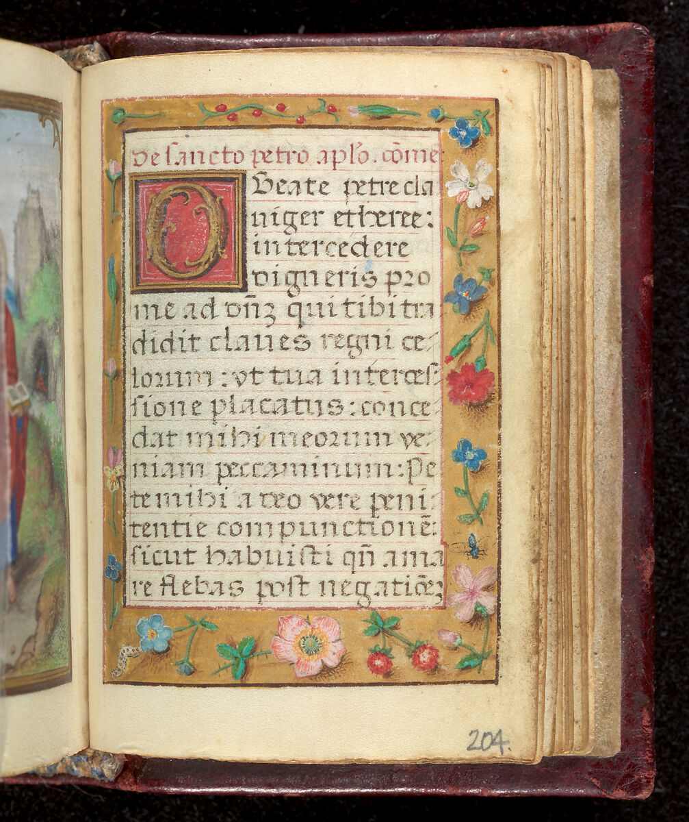 Book of Hours, Simon Bening (Netherlandish, Ghent (?) 1483/84–1561 Bruges), Tempera, gold, and ink on parchment; modern red leather binding, Netherlandish