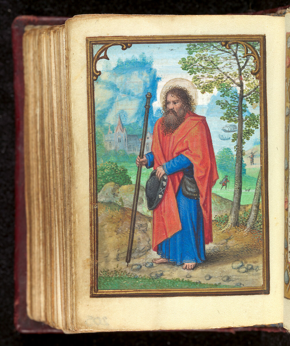 Book of Hours, Simon Bening (Netherlandish, Ghent (?) 1483/84–1561 Bruges), Tempera, gold, and ink on parchment; modern red leather binding, Netherlandish