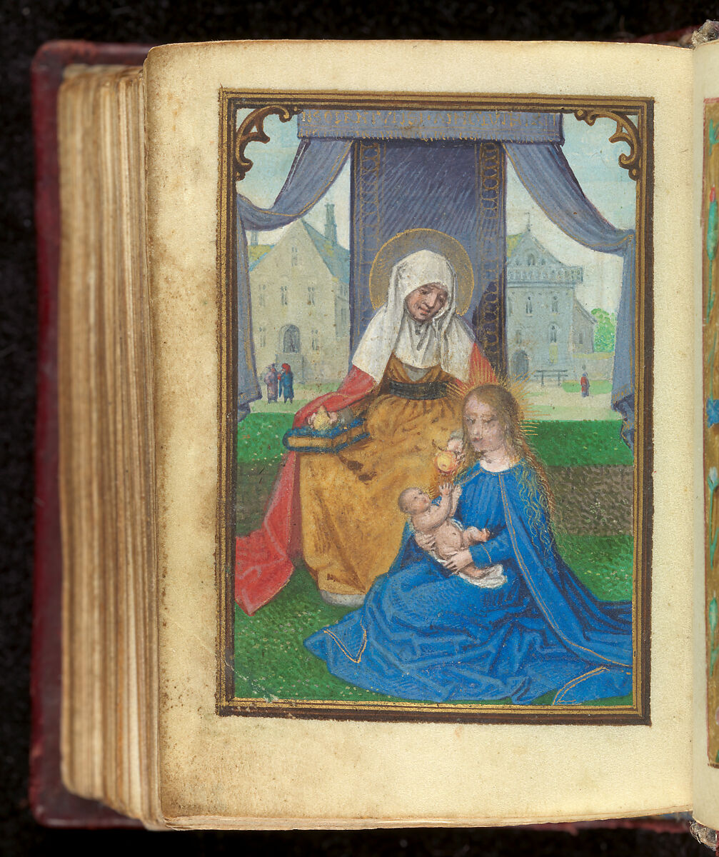 Book of Hours, Simon Bening (Netherlandish, Ghent (?) 1483/84–1561 Bruges), Tempera, gold, and ink on parchment; modern red leather binding, Netherlandish