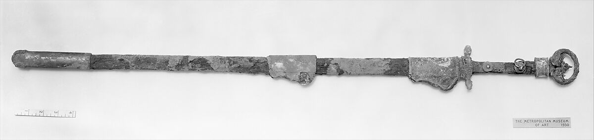 Swords with Scabbard Mounts, Iron, bronze, gold, silver, wood, Chinese