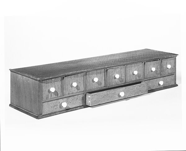 Rack of Drawers, United Society of Believers in Christ’s Second Appearing (“Shakers”) (American, active ca. 1750–present), Pine, maple, black walnut, American, Shaker 