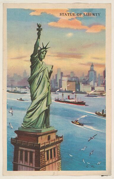 Statue of Liberty, bakery card from the Nature's Splendor series (D39-7), issued by the Gordon Bread Company, Issued by Gordon Bread Company, Commercial color lithograph 