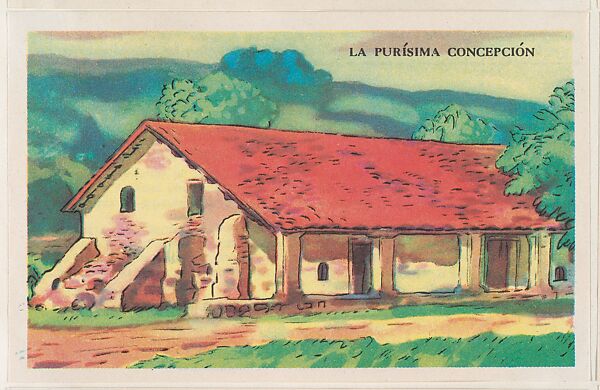 La Purísima Concepción, bakery card from the Missions series (D39-6), issued by the Gordon Bread Company, Issued by Gordon Bread Company, Commercial color lithograph 