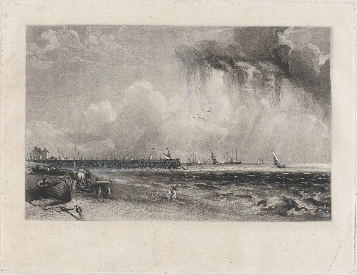 Yarmouth, Norfolk, David Lucas (British, Geddington Chase, Northamptonshire 1802–1881 London), Mezzotint touched with white chalk; proof before published state 