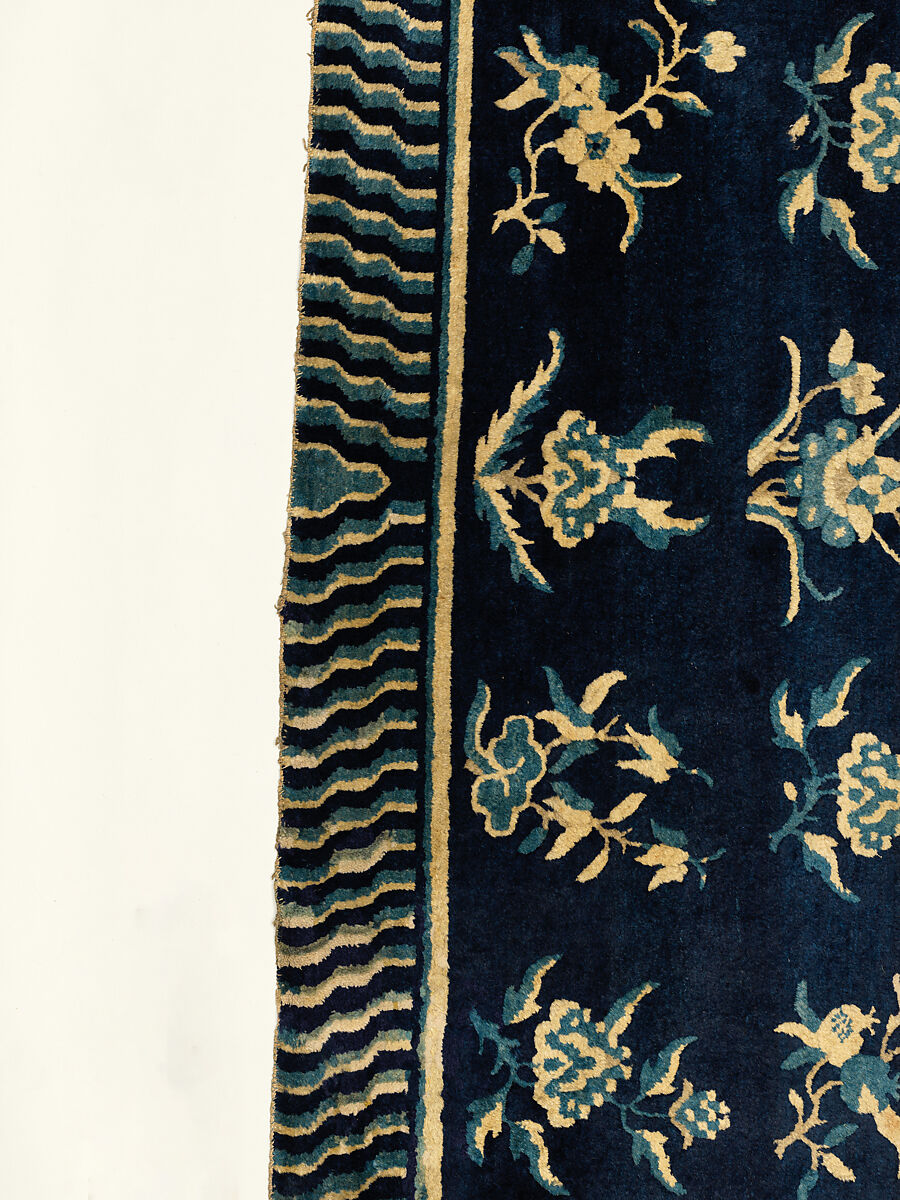 Rug, Foundation: cotton warp and weft; wool knotting, China