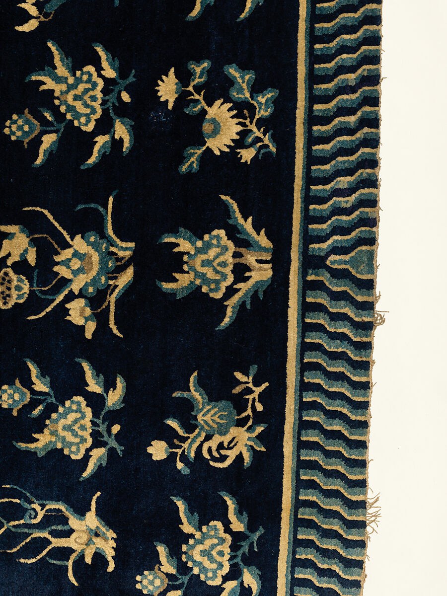 Rug, Foundation: cotton warp and weft; wool knotting, China