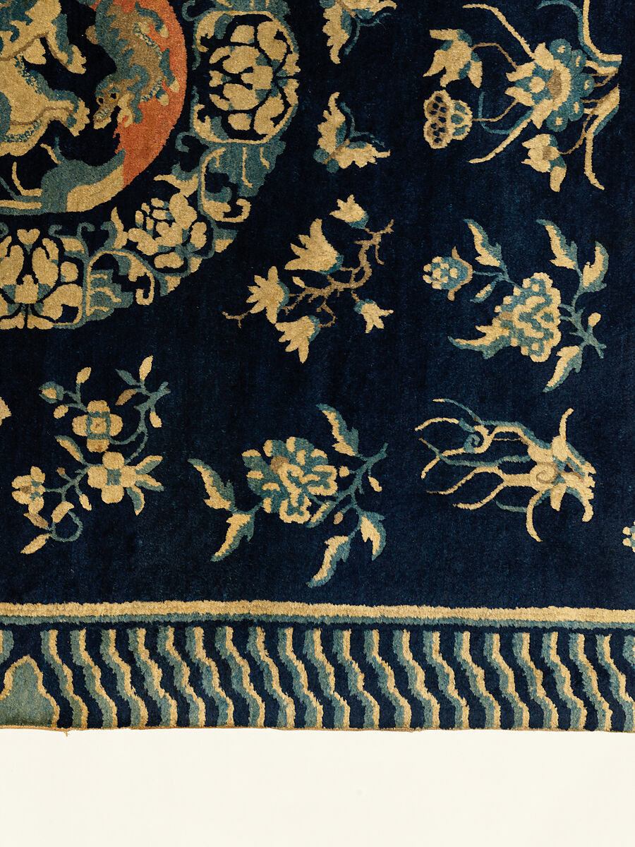 Rug, Foundation: cotton warp and weft; wool knotting, China