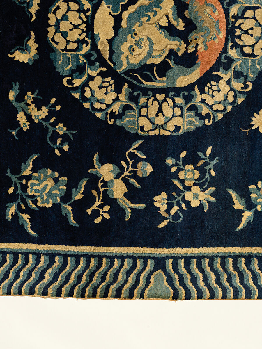 Rug, Foundation: cotton warp and weft; wool knotting, China
